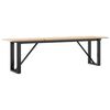 vidaXL Klubska mizica O okvir 160x40x45 cm trdna borovina jeklo