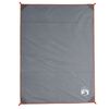 vidaXL Piknik odeja z zatiči siva in oranžna 205x155 cm