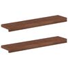 vidaXL Okenske police 2 kos Temno rjava 70 x 15 x 2 cm