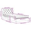 vidaXL Postelja z vzmetnico temno rjava 100x200 cm blago