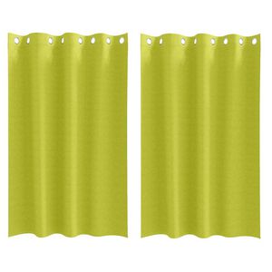 vidaXL Zavese za zatemnitev z obroči 2 pcs Zelena 175 x 140 cm