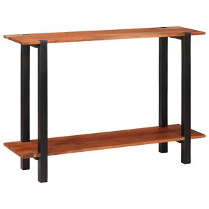 vidaXL Konzolna miza s polico Rjava in črna 110 x 30 x 75 cm