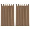 vidaXL Voile zavese z zankami 2 kosa svetlo rjave 140x175 cm
