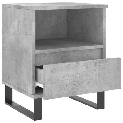 vidaXL Nočna omarica betonsko siva 40x35x50 cm inženirski les