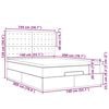 vidaXL Otomanska postelja z vzmetnico siv 140x200 cm blago