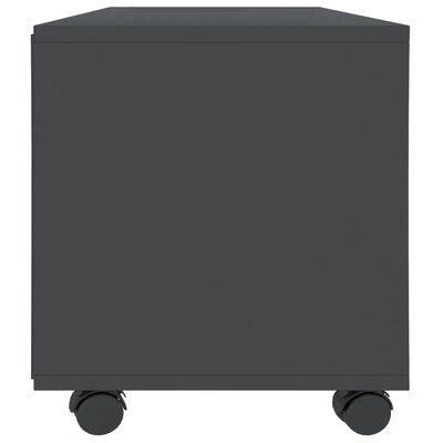 vidaXL TV omarica s kolesci siva 90x35x35 cm iverna plošča