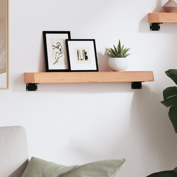 vidaXL Stenska polica svetlo rjava 60x10x6 cm trdna hrastovina