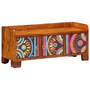 vidaXL Omara za čevlje večbarvno 90 x 35 x 40 cm Masiven les akacije