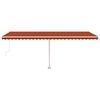 vidaXL Prostostoječa avtomatska tenda 600x300 cm oranžna/rjava