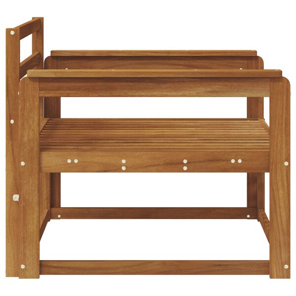 vidaXL Srednji zunanji kavč Masiven les akacije Naravna