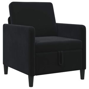 vidaXL Sofa s shrambo Črna 72 x 78 x 87 cm Poliester