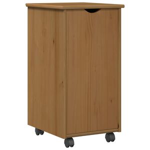 vidaXL Gležnji kabinet s kolesom Medeno rjava 34 x 39 x 65,5 cm