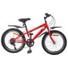 vidaXL Otro&scaron;ko Kolo 24 Palcev 6-Speed priporočeno za 8-12 let Rdeča