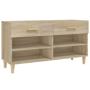 vidaXL Omarica za čevlje sonoma hrast 102x35x55 cm inženirski les