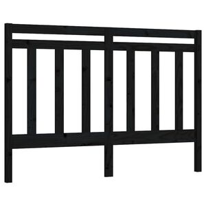 vidaXL Posteljno vzglavje črno 126x4x100 cm trdna borovina