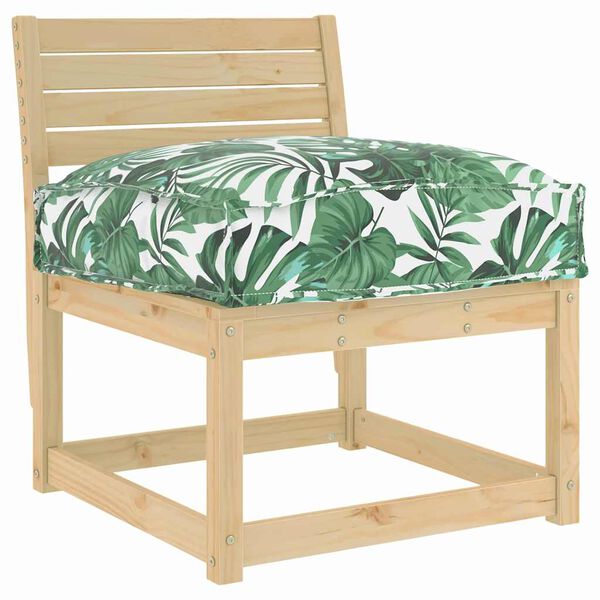 vidaXL Blazina za sedež palete Cvetlični Vzorec listov 60 x 40 x 8 cm