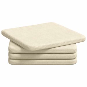 vidaXL Sedežne blazine 4 pcs krema 40 x 40 x 3 cm Žametna tkanina