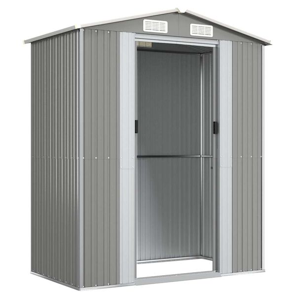 vidaXL Vrtna lopa svetlo siva 192x108x223 cm pocinkano jeklo