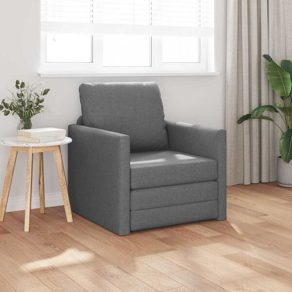 vidaXL Sofa postelja 60cm Temno siva blago