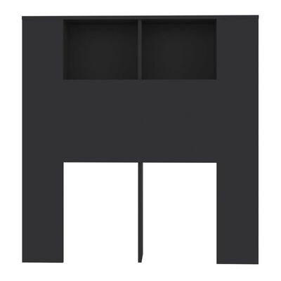 vidaXL Vzglavna omarica črna 100x18,5x104,5 cm