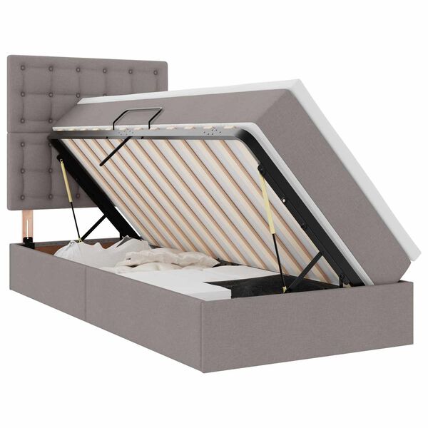 vidaXL Postelja z dodatnim prostorom za shranjevanje in vzmetnico