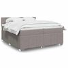 vidaXL Box spring postelja z vzmetnico taupe 200x200 cm blago