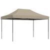 vidaXL Zložljivi pop-up &scaron;otor za zabave taupe 410x279x315 cm