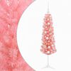 vidaXL Umetno ozko božično drevo z bučkami 120 cm 150 LED Toplo bela