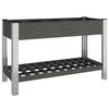 vidaXL Visoka greda s polico siva 120x50x75 cm WPC