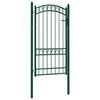vidaXL Ograjna vrata EMMEN z obokanim vrhom jeklo 100x123,5 cm zelena