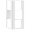 vidaXL Kotna knjižna omara 3-nadstropna bela 50x50x102 cm