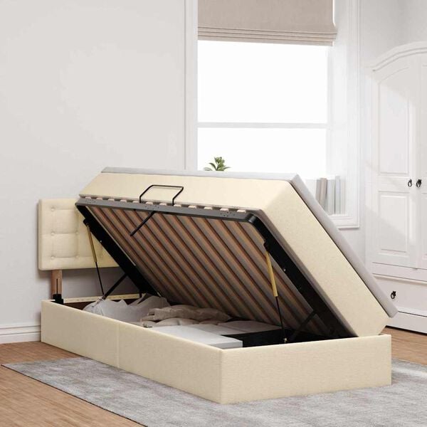 vidaXL Postelja z dodatnim prostorom za shranjevanje in vzmetnico