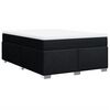 vidaXL Box spring posteljni z vzmetnico črn 140x190 cm blago