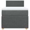 vidaXL Box spring postelja z vzmetnico temno siva 90x190 cm blago
