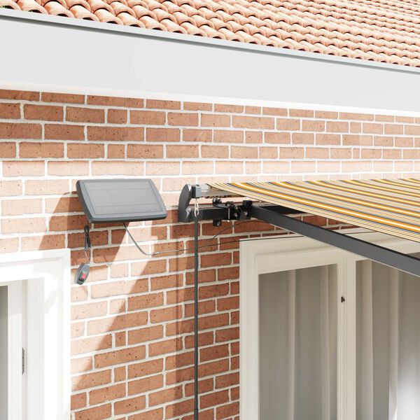 vidaXL Retraktilna tenda z LED lučmi večbarvno 350 x 250 cm blago