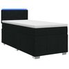 vidaXL Postelja boxspring z vzmetnico Črna 90 x 190 cm Blago