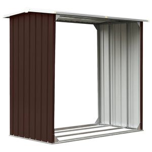 vidaXL Vrtna lopa za drva pocinkano jeklo 172x91x154 cm rjava