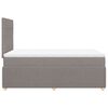 vidaXL Box spring postelja z vzmetnico taupe 120x190 cm blago