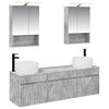 vidaXL Komplet omaric za kopalnico 5 pcs Betonsko siva