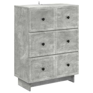 vidaXL Predalna omara Betonsko siva 66 x 34,5 x 90 cm Inženirski les