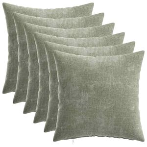 vidaXL Prevleka za blazino 6 kos HEERLEN Zelena 40 x 40 cm