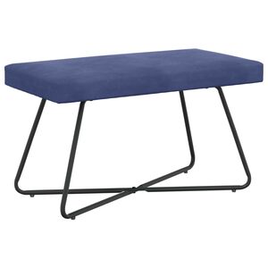 vidaXL klop Policijska modra 80 x 40 x 45 cm Žamet
