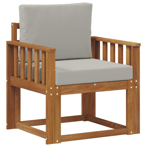 vidaXL Zunanji kavč Masivno akacijevo les in poliester