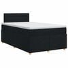 vidaXL Postelja boxspring z vzmetnico Črna 120 x 200 cm Blago