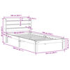 vidaXL Posteljni okvir brez vzmetnice vo&scaron;čeno rjav 90x190 cm borovina