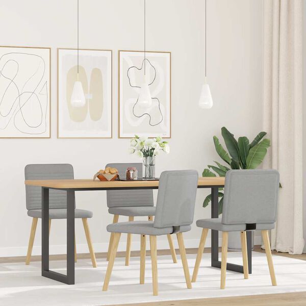 vidaXL Jedilni stoli 4 kosi Cloud Grey Fabric