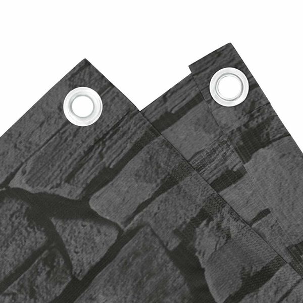 vidaXL Balkonsko platno za zasebnost videz kamna siva 300x120 cm PVC