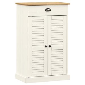 vidaXL Omara za čevlje VIGO bela 60x35x96 cm trdna borovina