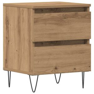 vidaXL Nočna omarica artisan hrast 40 x 35 x 50 cm Inženirski les