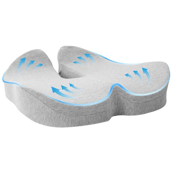 vidaXL Blazina za sedež Svetlo siva 50 x 43 x 10 cm Spominska pena